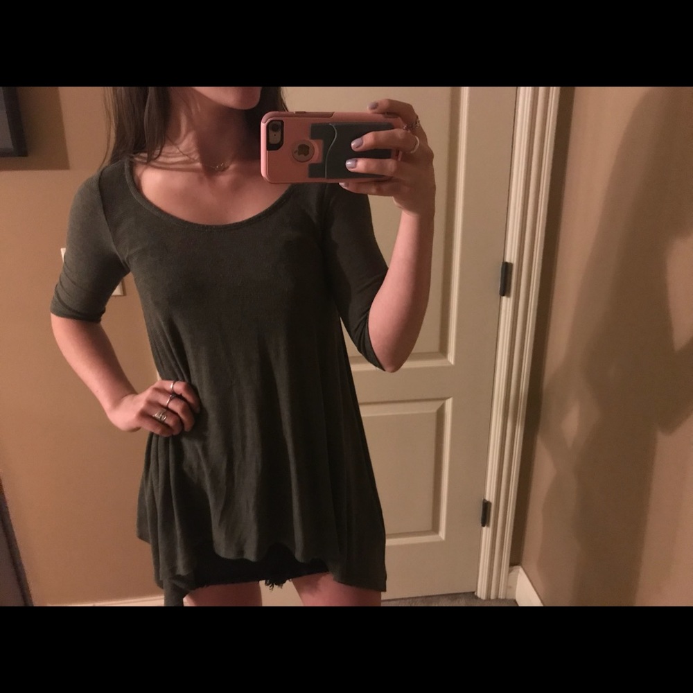 Green tunic top